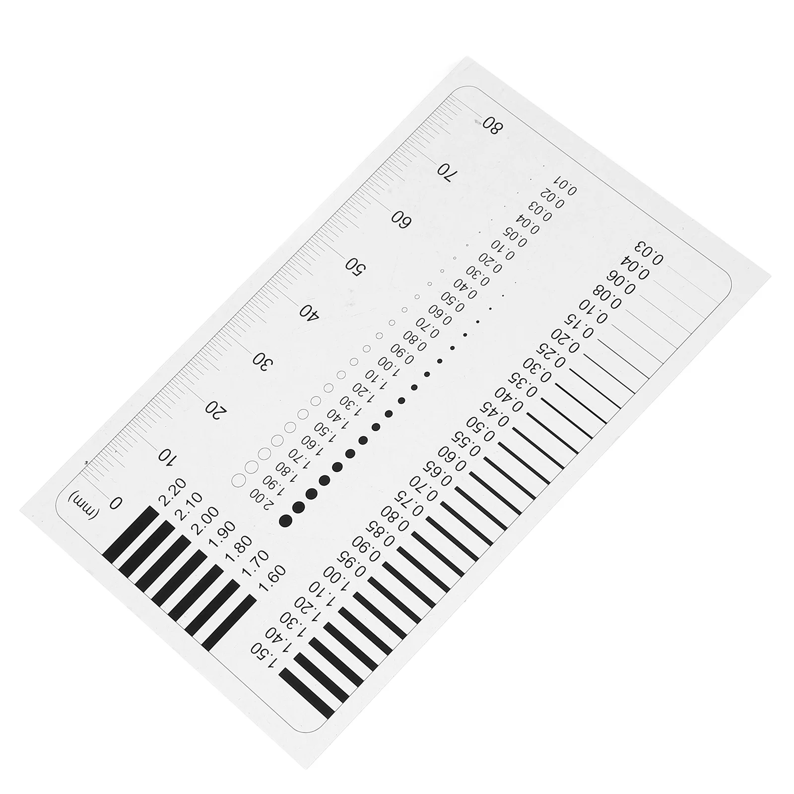 Badge Gauge Conversion Chart Mm to Inches High Precision Plastic Defect Detection Tool