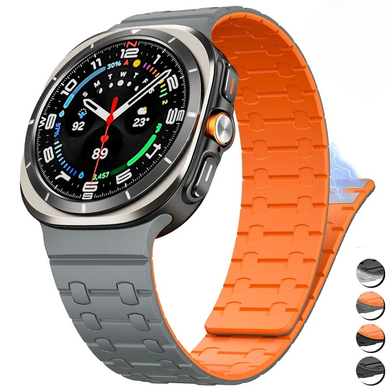 Magnetisches Silikonarmband für Samsung Galaxy Watch Ultra 2025 Sport-Schlaufenband für Galaxy Watch 47MM Ultra 7 Nahtloses Armband