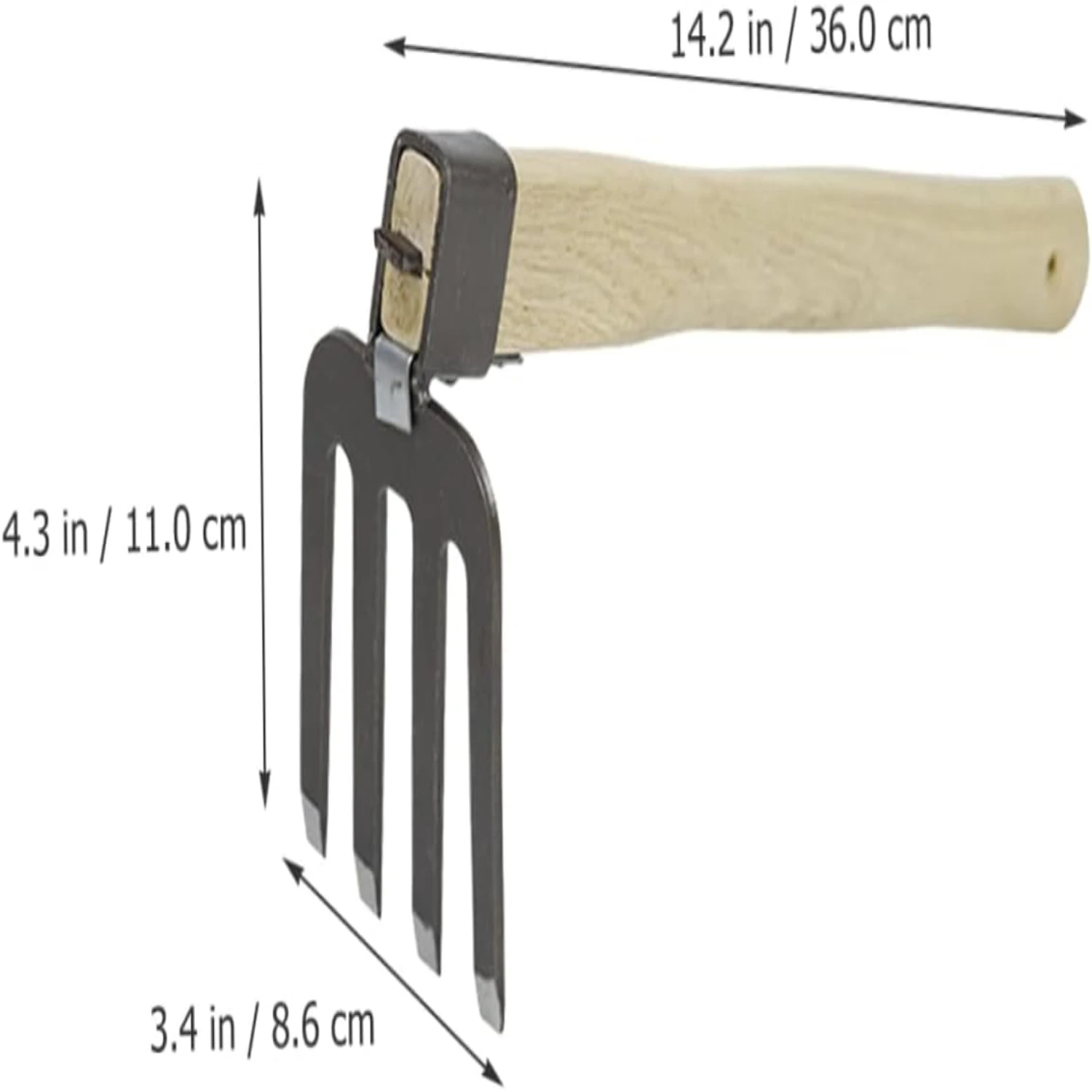 Enhance Your Beautiful Garden with Efficient and Durable 3-Piece Wooden Handle Excavation Gardening Tools Set - Powerful Steel C