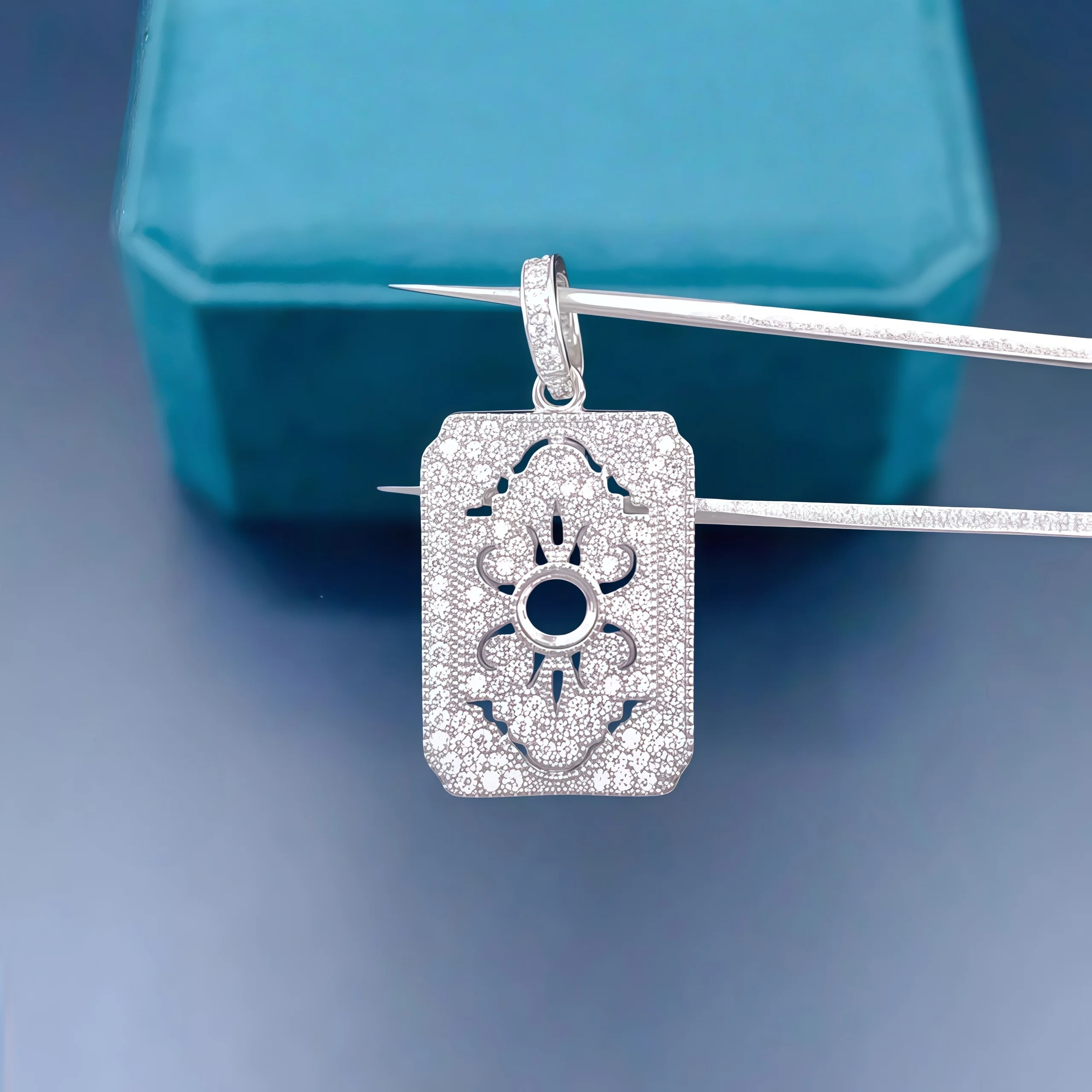 

Модный пустой держатель для подвески «сделай сам», стерлинговое серебро S925, 4 мм, круглый камень, тонкий полый узор, дизайн, очаровательные ювелирные изделия для женщин