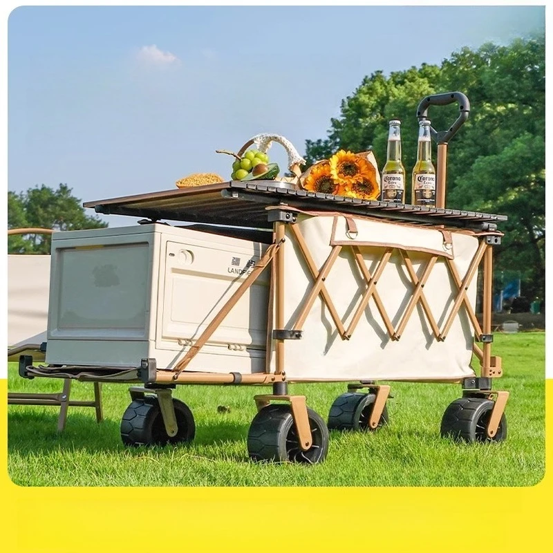 

Outdoor folding cart camp camping children's trailers picnic gathering travel stall camping camping cart