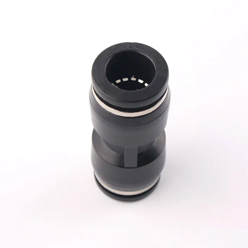 Luchtpijp Od 4 6 8 10 12Mm Zwart Pu Pneumatische Fittingen Kunststof Connector Luchtwaterslang Push In Straight Gas Quick Connector