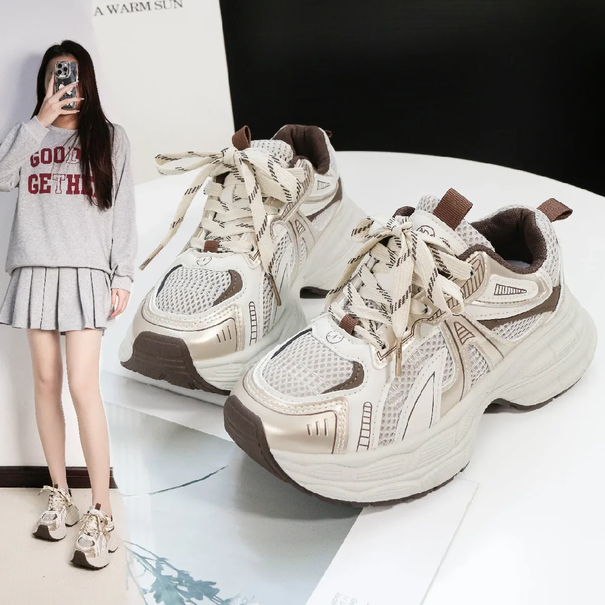 Спортивная обувь, дышащая сетка, кроссовки для мальчиков и девочек, крючки и петли, новая мода, плотная и мягкая мода.