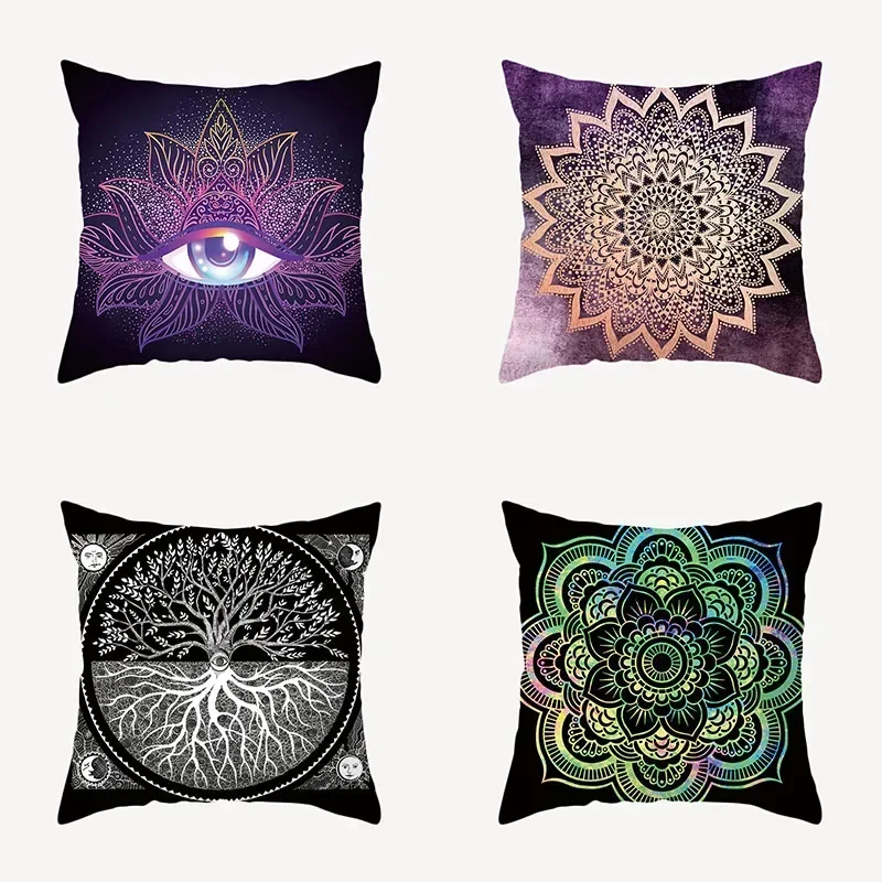 

Bohemian Mandala Collection Pillowcase Tree of Life Sofa Office Seat Cushion Cover Home Decor Embrace