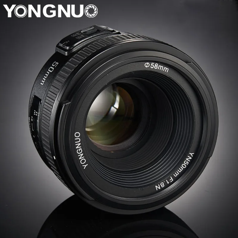 YONGNUO YN50mm F1.8 AF MF Multi-coated Large Aperture Fixed Focus Lens YN 50mm F1.8N for Canon Nikon DSLR FX DX Frame Camera