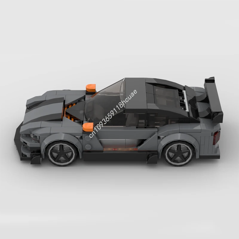 Hot MOC Speed Champions 2024 Audis RS E-tron GT Car Supercar Building Blocks Technique Creative Racing Garage Brick Toys Gift