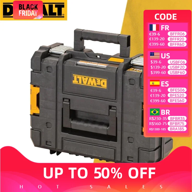 DEWALT TSTAK II FlatTop Lockable Storage Tote Toll Storage Drill Driver Wrench Hammer Angle Grinder Tool Kit Box DWST83345-1