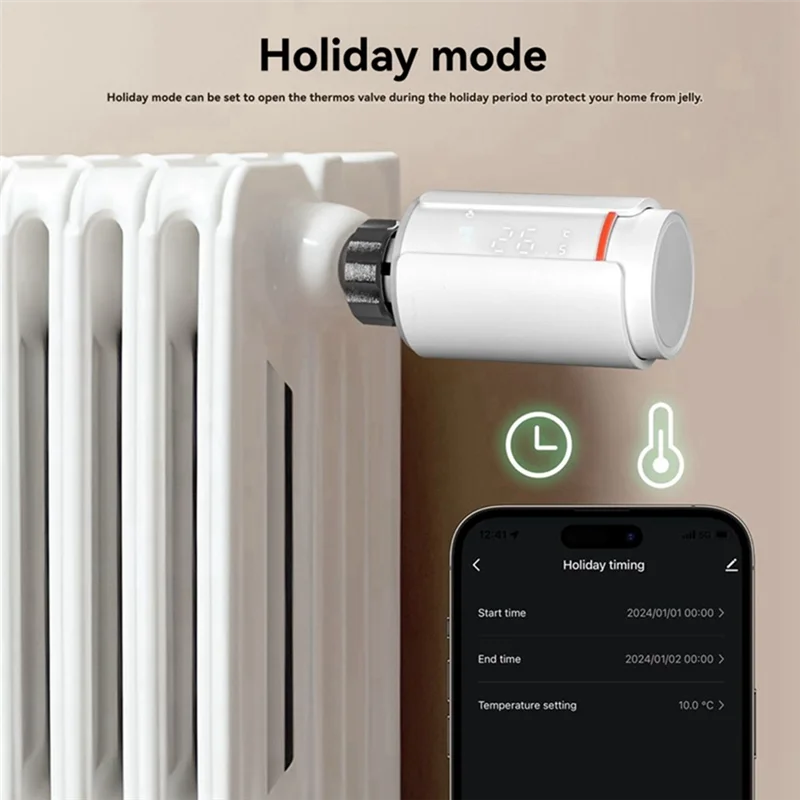 

A99E-Tuya Zigbee Термостатический радиаторный клапан Smart TRV Программируемый поддерживает Alexa и Google Home, удаленное управление через приложение