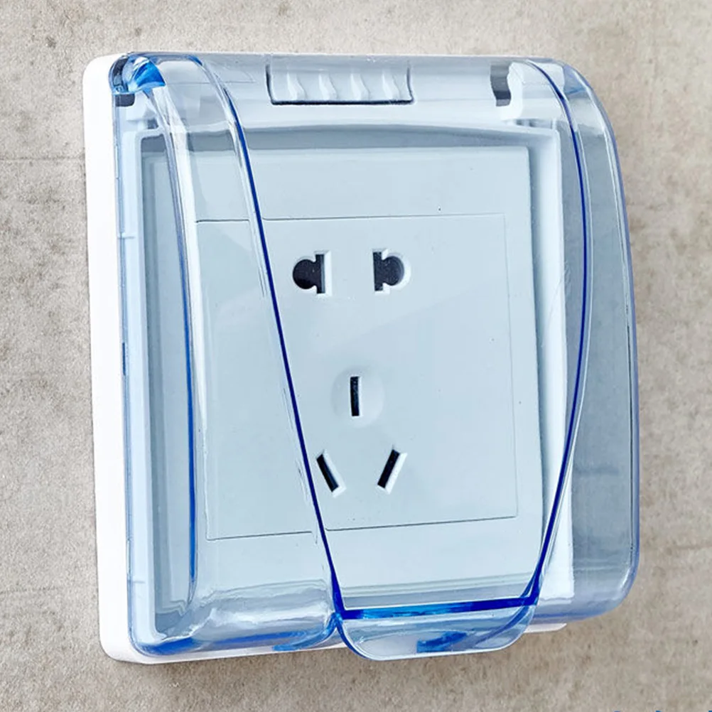 

4pcs Waterproof Socket Box 90 Degree Cover Splash-Proof Wall Protector Durable Pc Material 86 Type For Bathroom Living