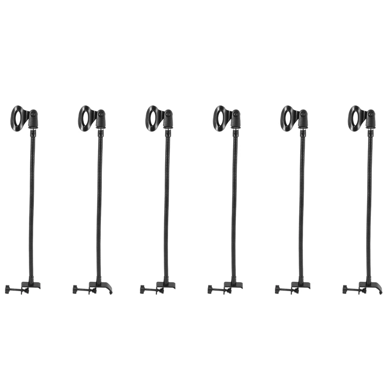 

2025 New-6X Flexible Gooseneck Microphone Stand With Desk Clamp For Radio Broadcasting Studio, Live Broadcast Equipment, Station