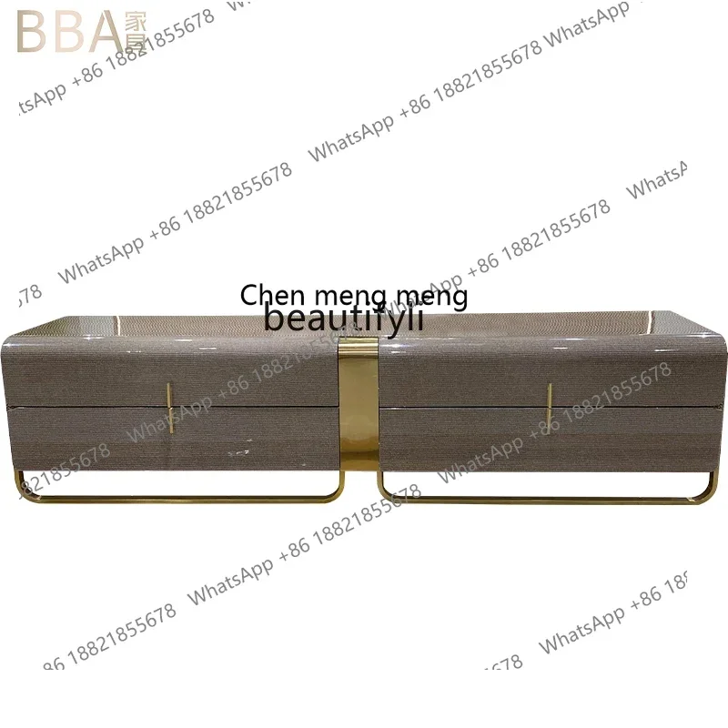 

B178 Italian light luxury solid wood TV cabinet, living room floor cabinet, post-modern furniture2936