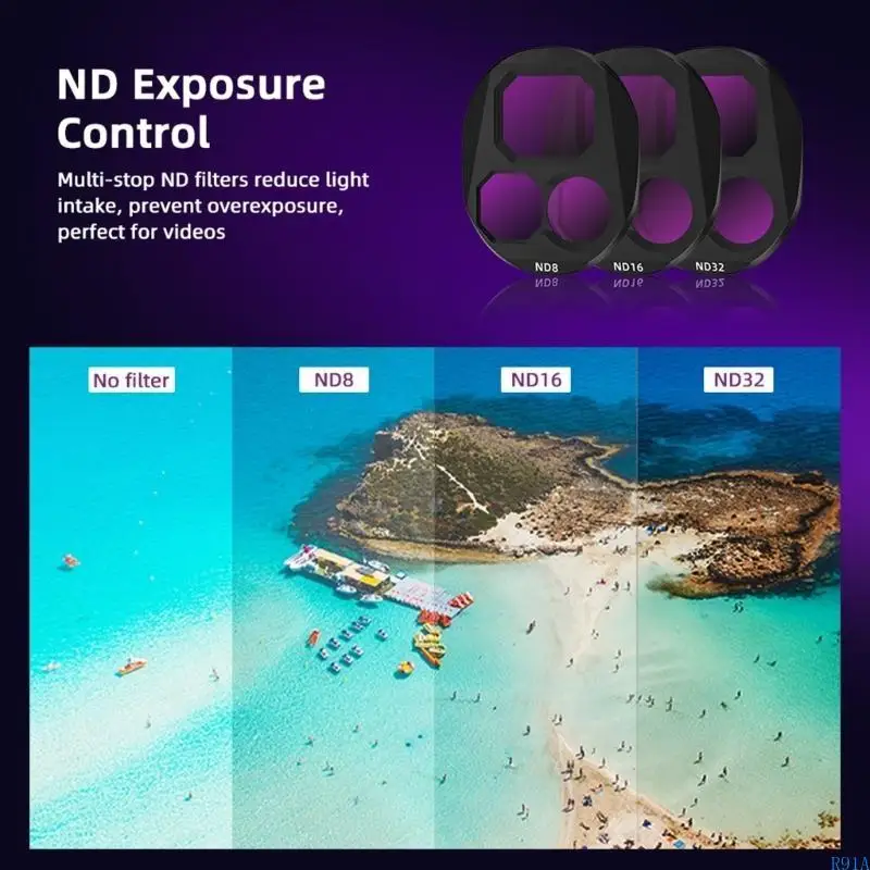 

R91A Алюминиевая рама защитный фильтр CPL ND8 ND16 ND32 Оптическое стекло фильтра