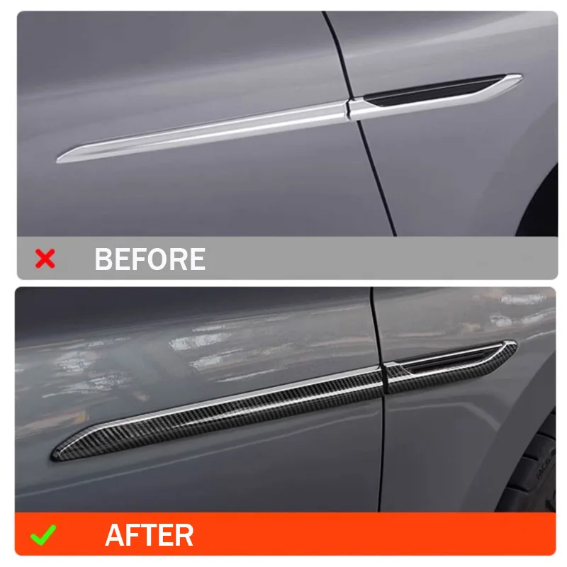 For BYD BYD Han DM-i dmi EV 2022 2023 2024 Door Leaf board blackened sequin body Side Fender decorative sticker patch