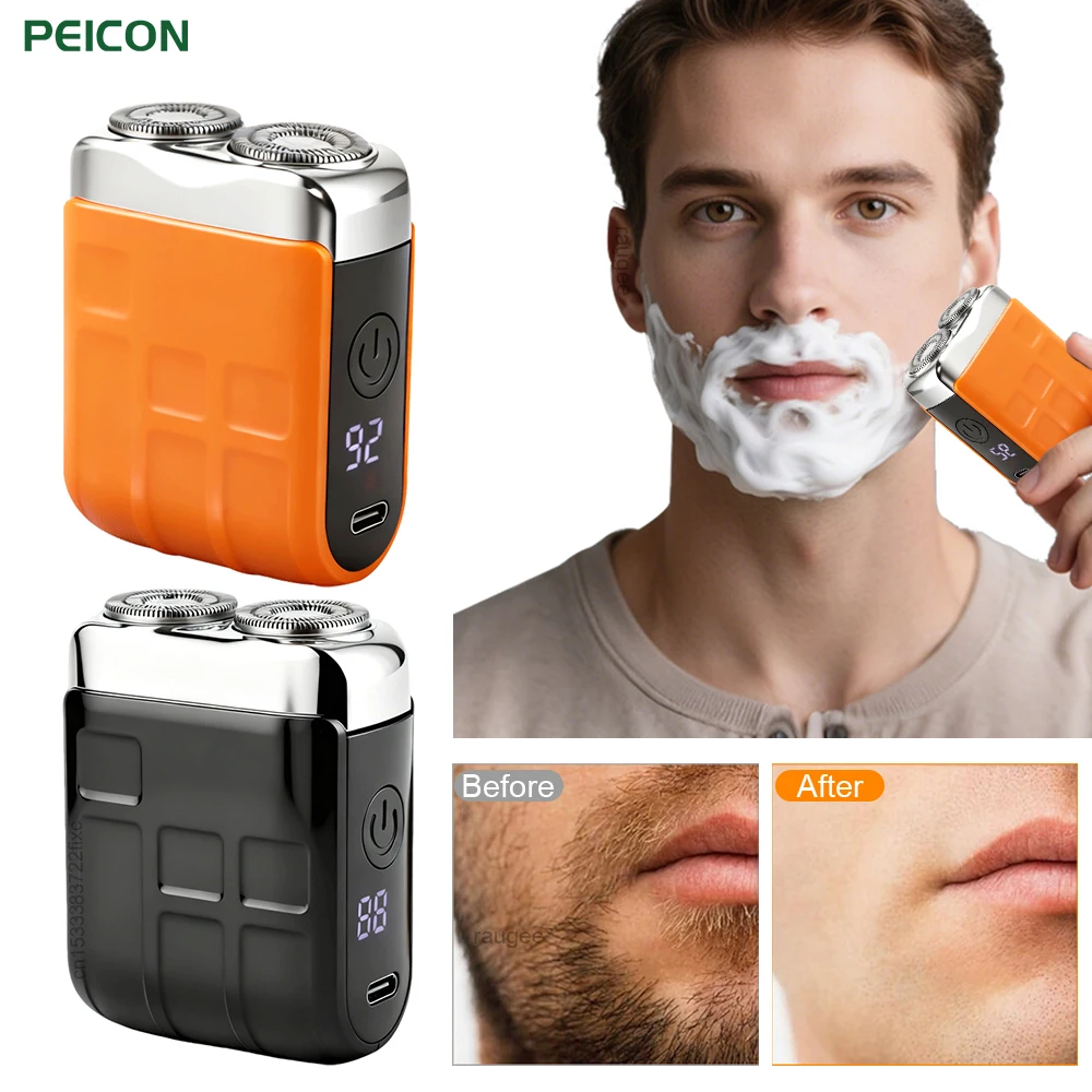 

Electric Shaver for Men Dual-Head Blade Electric Razor Rechargeable Facial Beard Trimmer Portable Mini Electric Shaver for Men