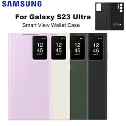 Original For Samsung Galaxy S23 Ultra Smart View Wallet Flip Case for Galaxy S23Ultra Smart View Phone Cover SM-S918B