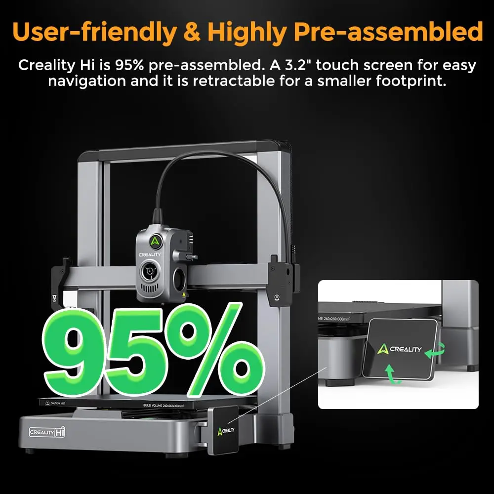 Infaste 648mm*458mm*233mm 500mm/s 95% Pre-assemble High Speed HI 3D Printer Auto Leveling Support Multi Color Printing
