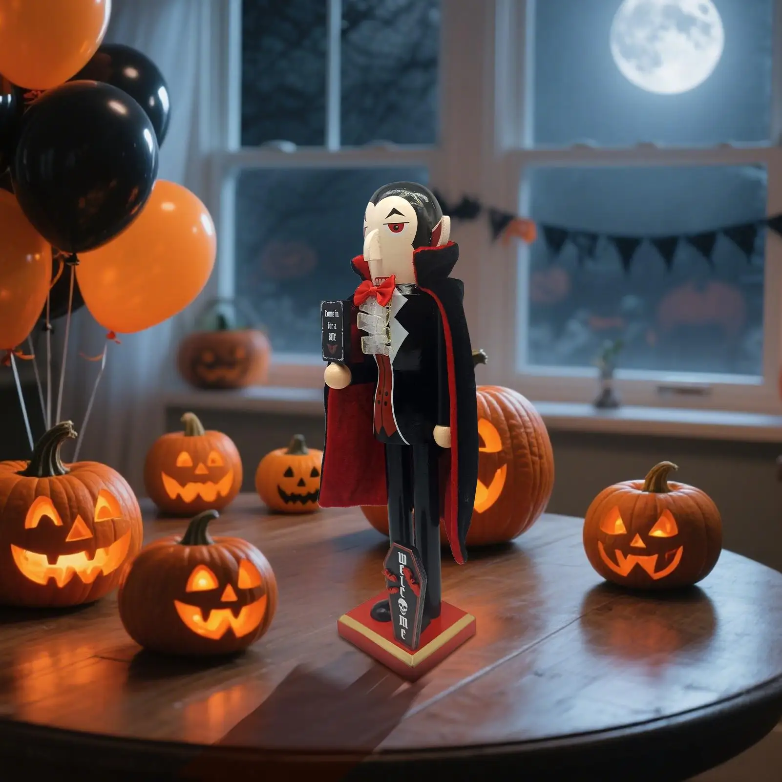 Halloween Nutcracker Vampires Skeleton Figurines Decor Wooden Nutcrackers Soldier Figurine For Shelf Fireplace Party Cabinet