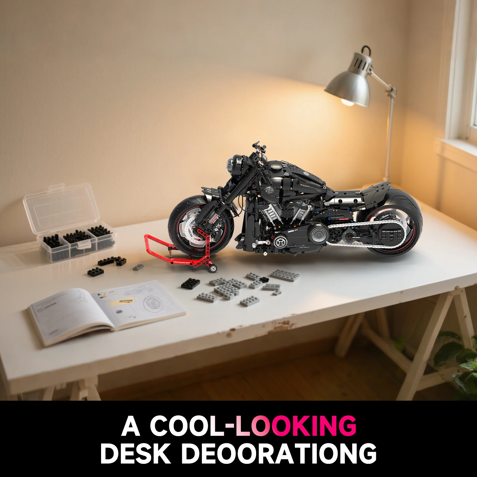 2050PCS Super Racing Dark Motorrad Technische Blöcke Motorrad Modell MOC Bricks Sets Geschenke für Jungen Erwachsene Kinder DIY Spielzeug 1:5