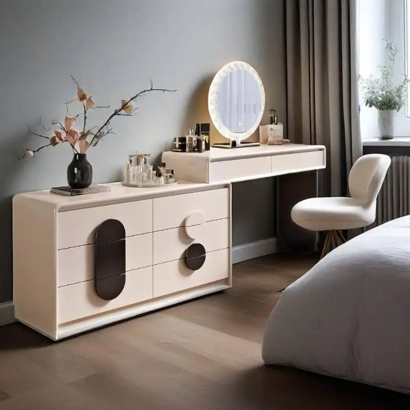 Camera da letto per ragazze, tavolo da toeletta, cassetto, professionale, moderno, bianco, tavolo da toeletta, specchio, organizer, mobili Coiffeuse De Chambre