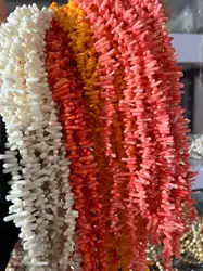 5-11mm Thin Sea Bamboo Coral Chips Spacer Loose Beads 15inch