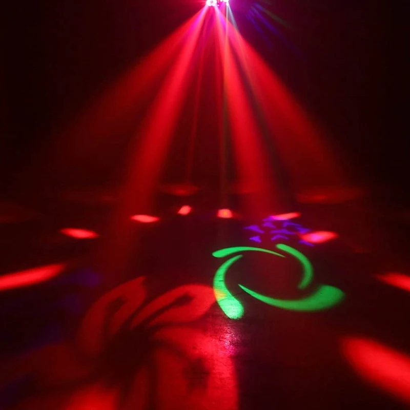 71 gemengd effect DMX geluidsgeactiveerde RGBW UV-stroboscooplaserlichten voor binnen Disco Party Gobo Club-verlichting met afstandsbediening