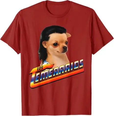 Los Temerarios Hund Lustiges Meme T-Shirt Süßes Y2k Hund Variation Brainrot Grafik Outfit Humorvolle Kunst Neuheit Spruch T-Shirt Streetwear – Detail 6