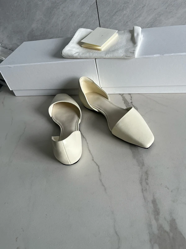 Dave&Di Nordic Minimalist Solid Color Summer Sandals Flat Bottomed Shoes Fashion Square Toe Mary Jane Shoes Women