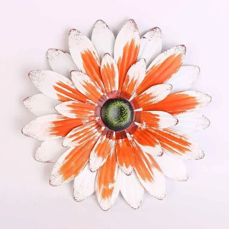 New Metal Flower Wall Decoration Wall Art Hanging Decoration Home Garden Garden Outdoor Decoration (6 Colors Optional)