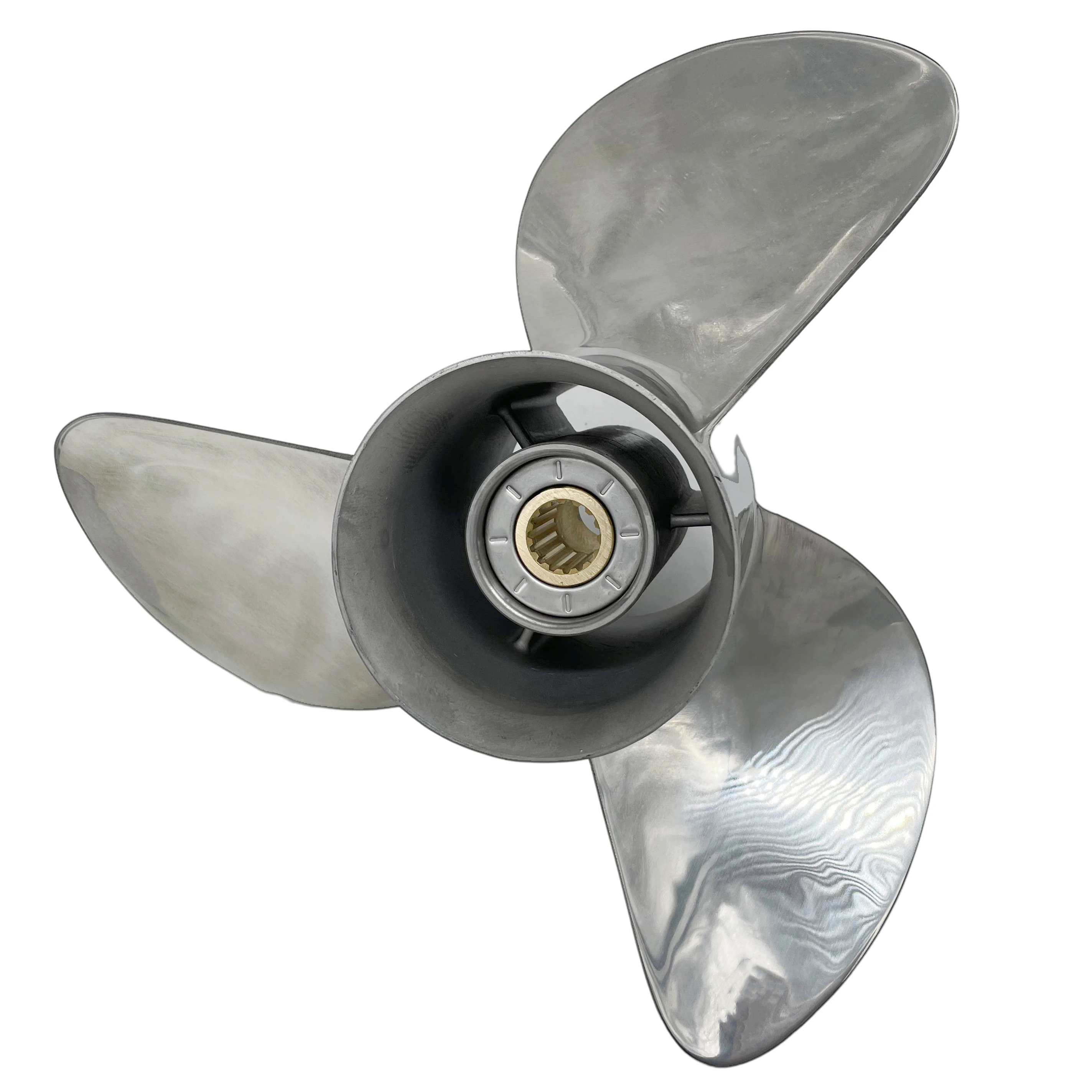 Propeller 13 3/4X21 Yamaha Outboard 60HP-115HP 3 Blades Stainless Steel Prop SS 15 Tooth LH Left Rotation