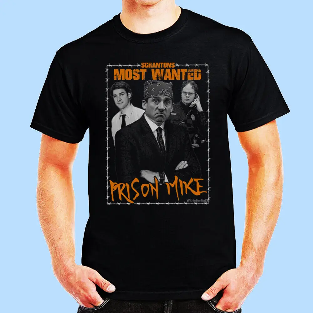 Popular! Scranton's Most Wanted - Prison Essential Mens Tshirt Black Size S 5XL