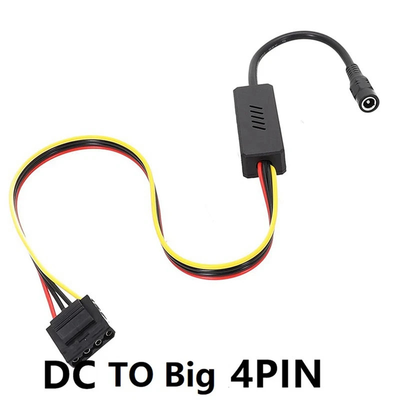 DC 5525 To IDE Hard Drive Power Supply Cable DC 12V To Large 4PIN Hard Drive Cable With Step-Down Voltage Regulator