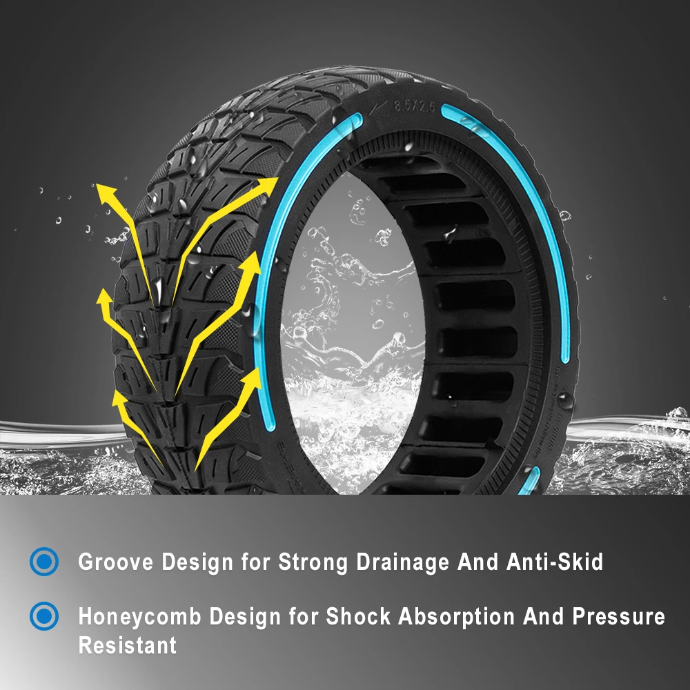 Pneumatico Tubeless 100/55-6.5 100/65-6.5 Ispessito e Resistente all'Usura con Valvola per Monopattino Elettrico Dualtron Thunder