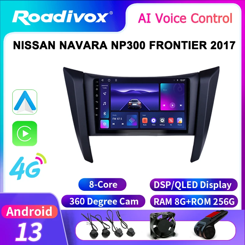 

roadivox Android car radio for NISSAN NAVARA NP300 FRONTIER 2017 stereo GPS Navigation video Multimedia Player tape recorder