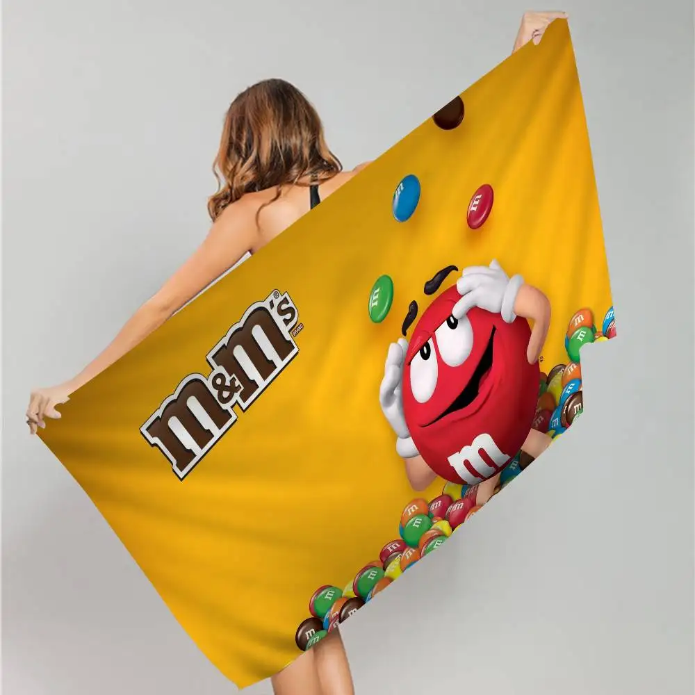 Cartoon M-MS C-Chocolate Microfiber Blanket Quick Drying Beach Towels Oversized Printing Super Absorbent Pool Towel Blanket