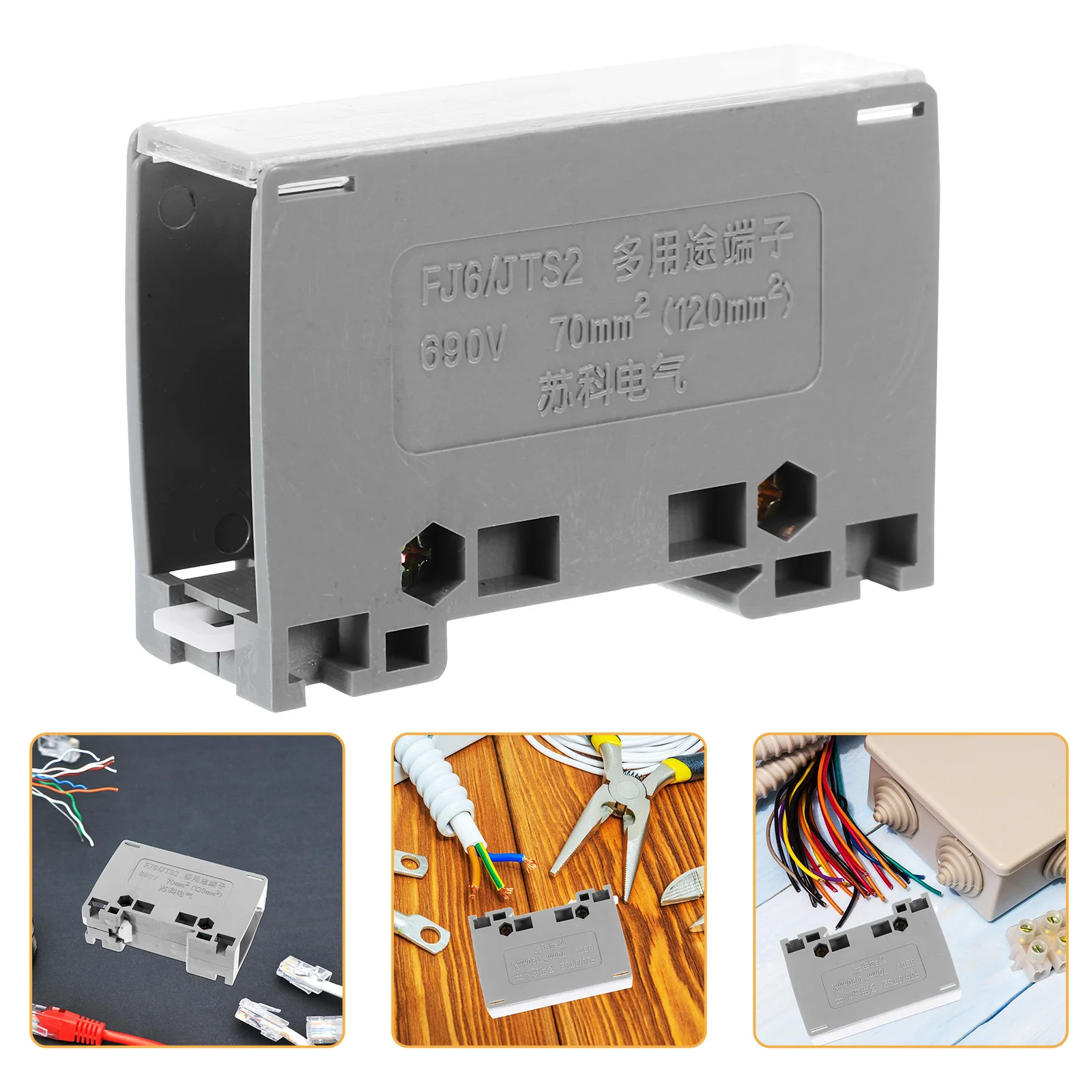 

Distribution Terminal Block 1 in 6 Out Din Rail Terminal Blocks Recessed Outlet Box Under Cabinet Outlet Push in Wire Connectors