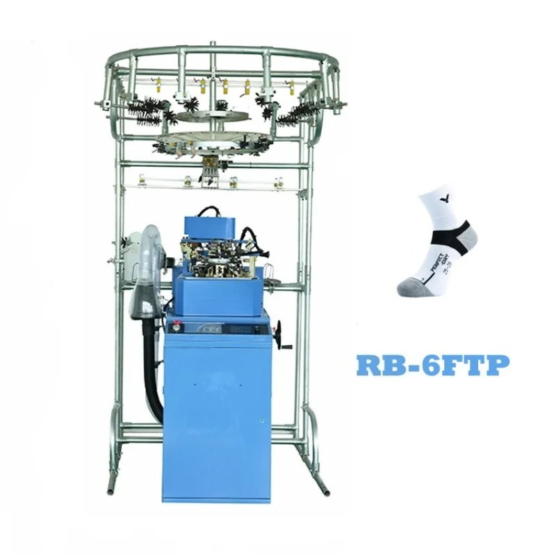 Mechanical manual terry and plain socks knitted cotton socks loom