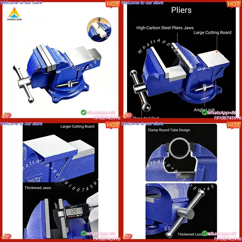 CE Certificate Hot Sale Industrial Workbench Equipment Precision Clamping Structure Stable Performance Workshop Bench Vise
