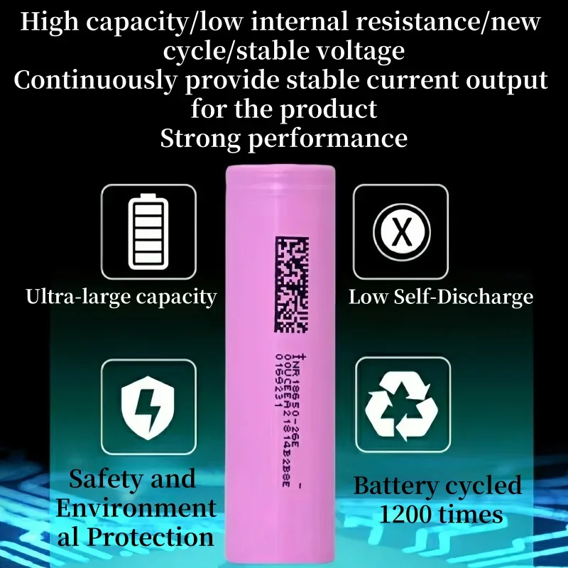 

18650 2600mAh batería 3,7 V 20A descarga batería recargable de iones de litio para destornillador contador linterna 18650 baterí