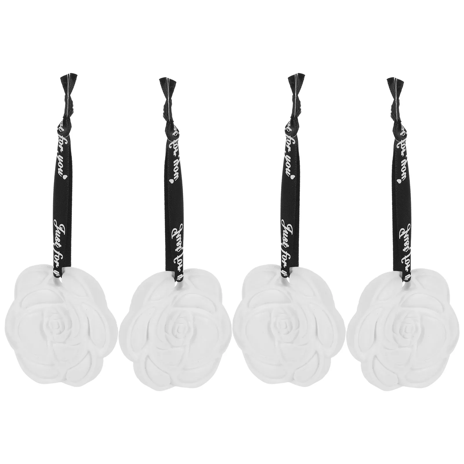 

Набор из 4 гипсовых ароматизаторов с цветочным узором для шкафа, автомобиля, дома и комнат, подвесной освежитель воздуха, дезодорант