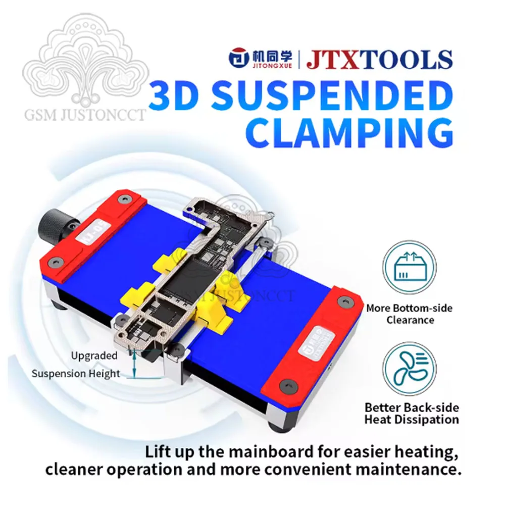 JTXTOOLS KJ-05 PCB Soldering Fixture with Strong Locking & Heat Resistant, 3D Suspension Design for Better Heat Dissipation