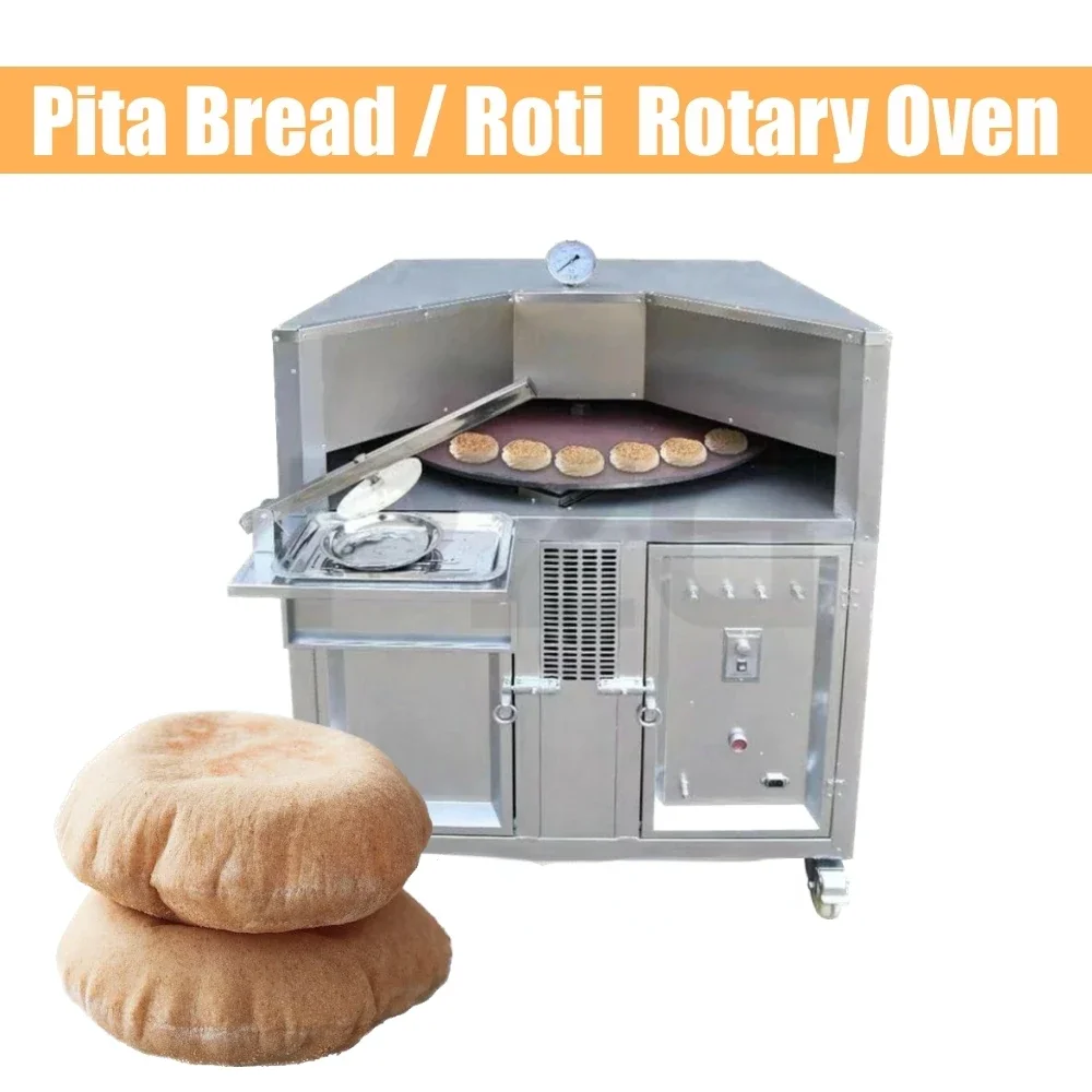 

Industrial Chapati Arabic Pita Rofco Roti Bread Making Baking Rotary Oven Machine For Commercial Bread And Cake Bakery