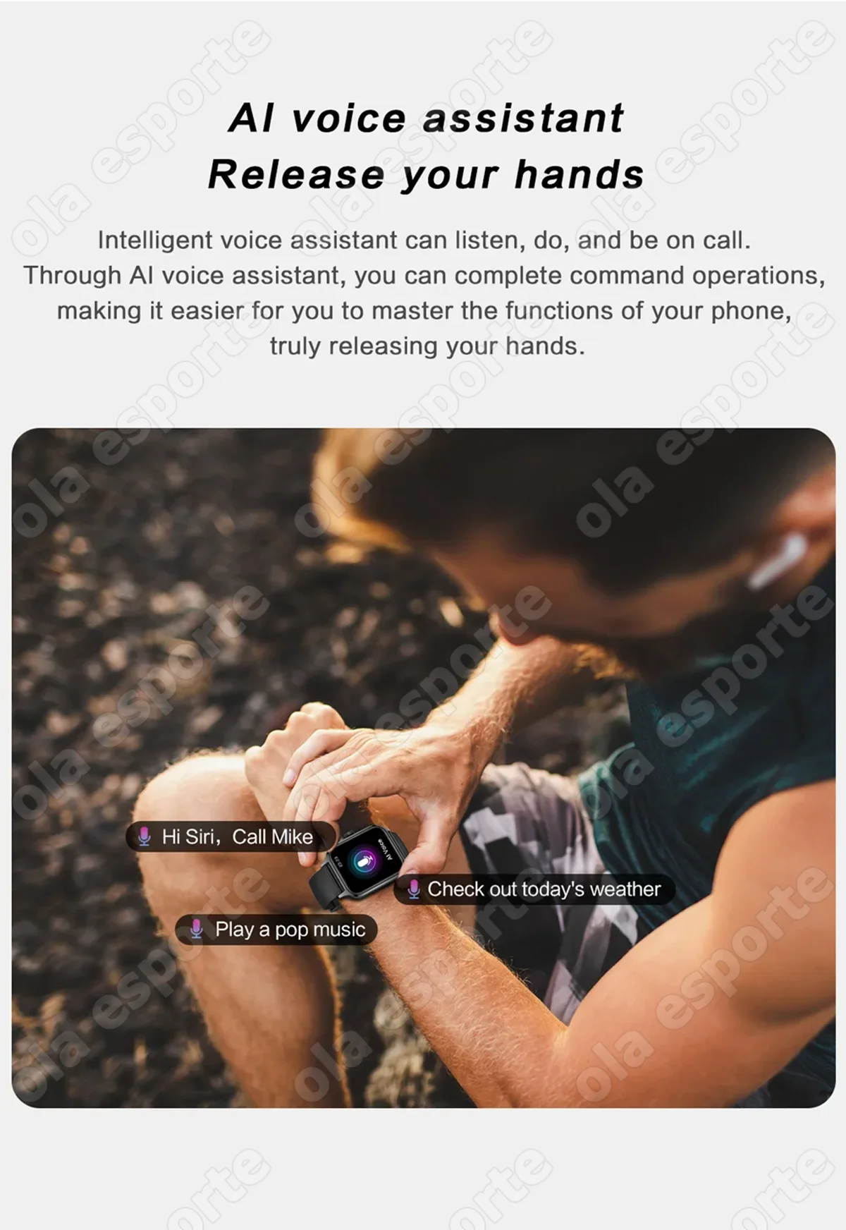 2026 Outdoor Smartwatch Herzfrequenz BT Anrufannahme Schlaf-Gesundheitsüberwachung Wetter Sport Schrittzähler Nachrichten-Push Smartwatch H10 – Detail 11