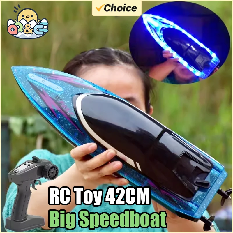 

JJRC 42CM Large Electric Remote Control Boat 2.4G High-Speed Water RC Speedboat Children's Outdoor Water Toys for Kids Gifts