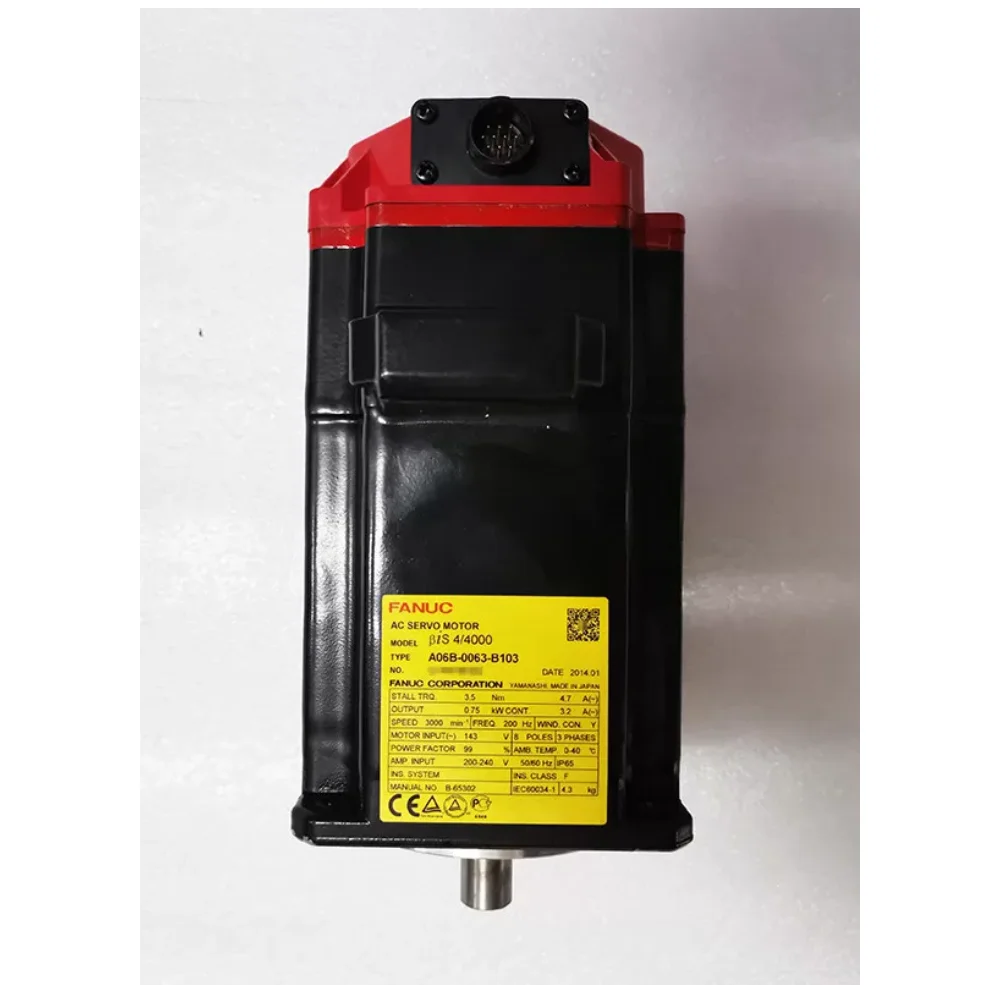 

A06B-0063-B103 New FANUC AC SERVO MOTOR 12 Months Warranty A06B 0063 B103