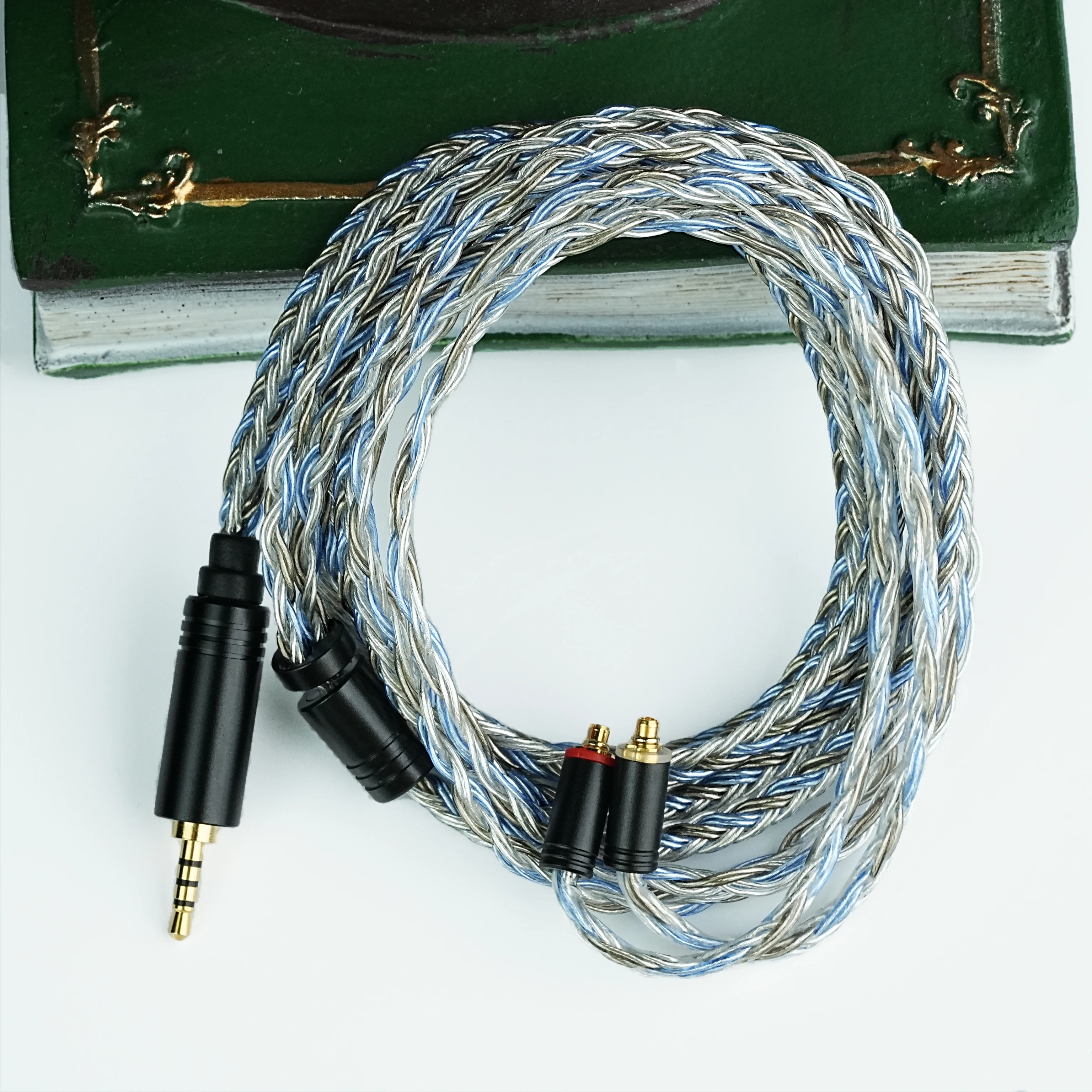 hejacabl-16-コア単結晶銀メッキ銅アップグレード-ケーブル、25mm-35mm-44mm-コネクタを搭載、ie60-と互換性あり