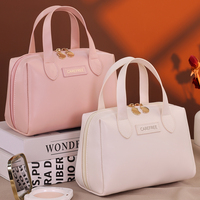 Large Capacity Fashion Cosmetic Bag Portable PU Travel Makeup Pouch Waterproof Bathroom Wash Bags Multifunctional Toiletry Kit