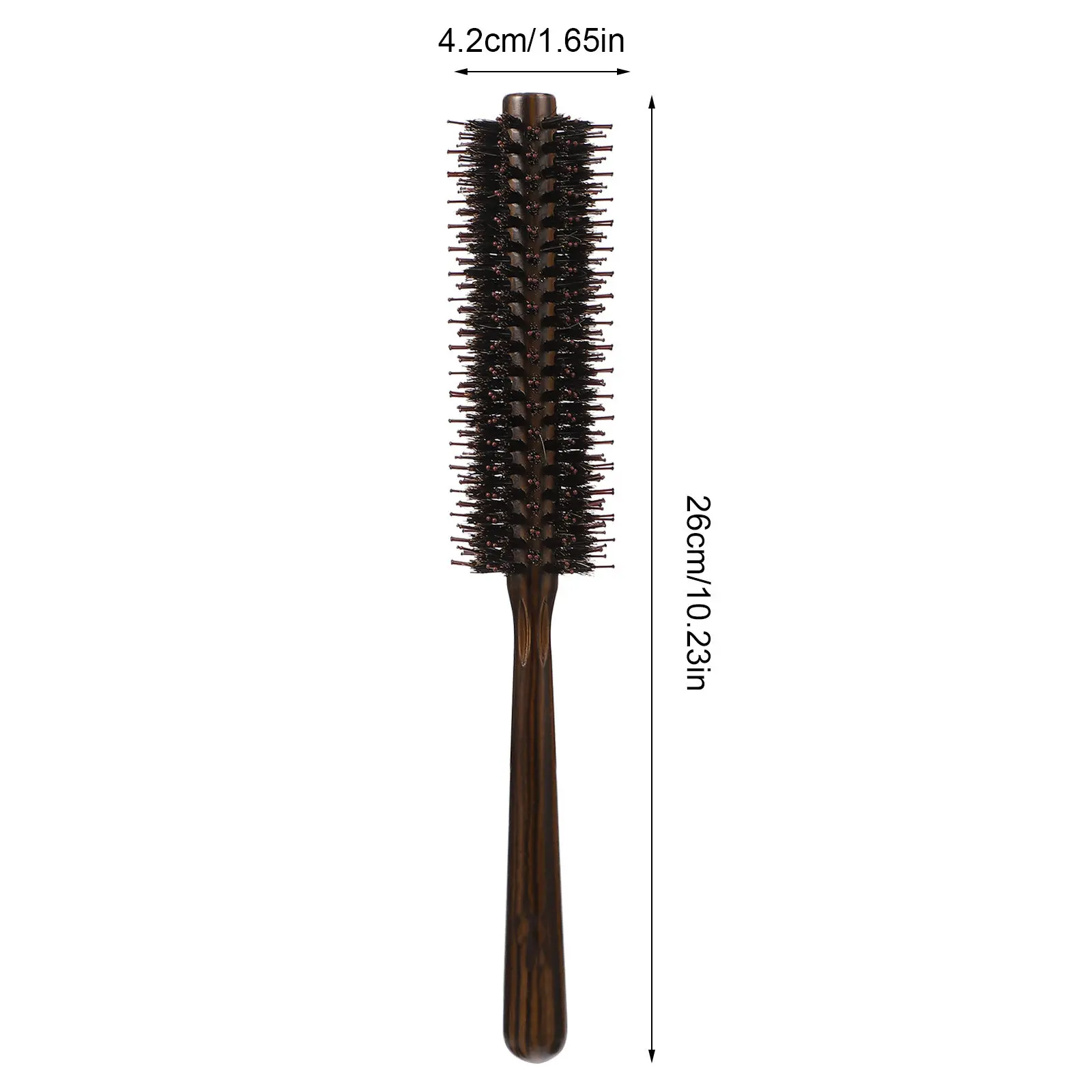Hair Styling Rolling Comb Round Wood Handle Brush for Tangled Hair Relief Scalp Massage Breathable Comfortable Detangling