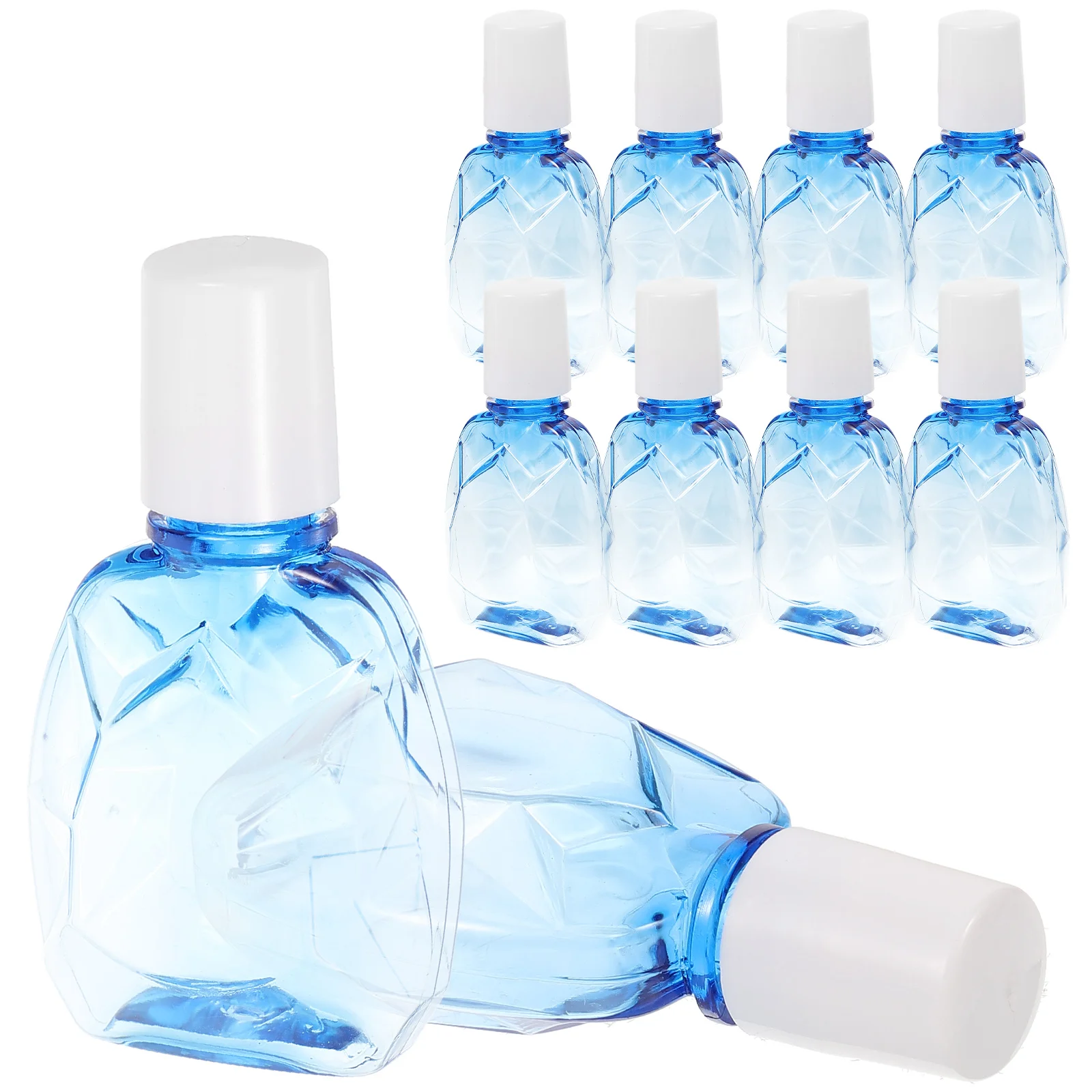 10 Pcs Squeeze Bottles Condiment Blue Eye Drops Liquid Plastic Packaging Sample 10pcs Squeezable Dropper Small Applicator