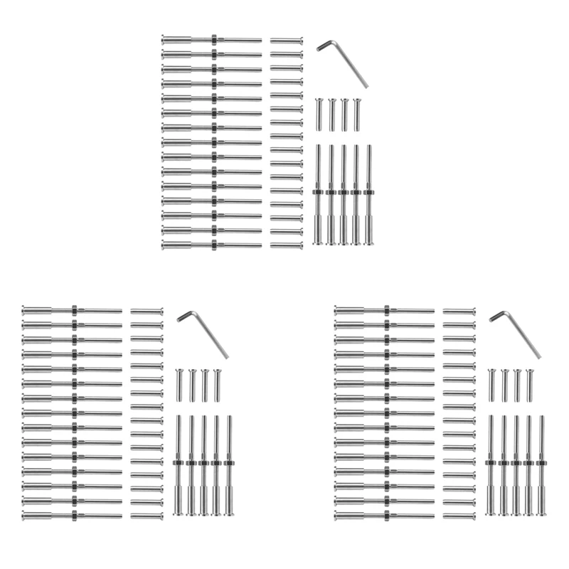 

60 Pairs Stainless Steel 316 Grade Cable Railing Threaded Stud Tensioner Receiver & Flat Head Stemball Terminal
