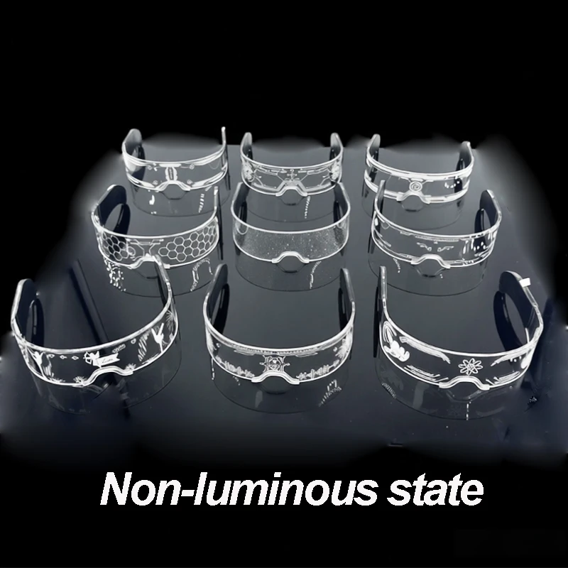 New Colorful LED Glasses Women Men Decor Eyewear Luminous Party Glasses Glowing For  Rave Night Club Bar  Dancing Party